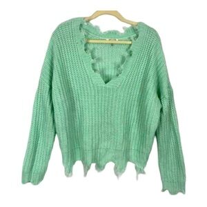 MIRACLE distressed sweater M/L